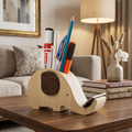 Elephant Pen Stand - Wooden Decor