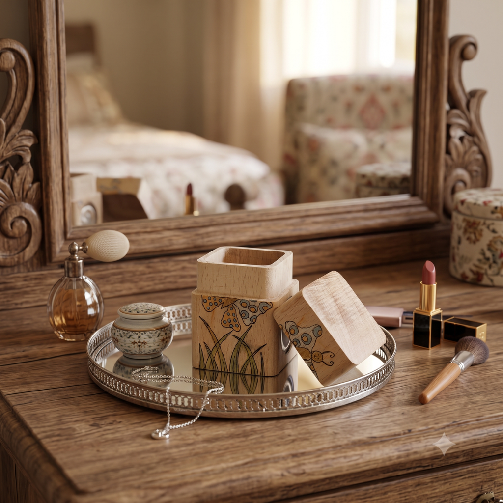 Handcrafted Wooden Butterfly Box – Eco-Friendly Wooden Storage & Decor