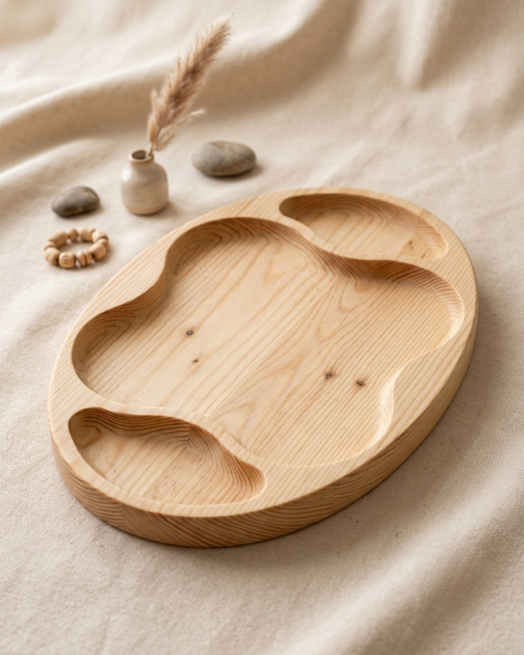 Flower 3-Section Platter