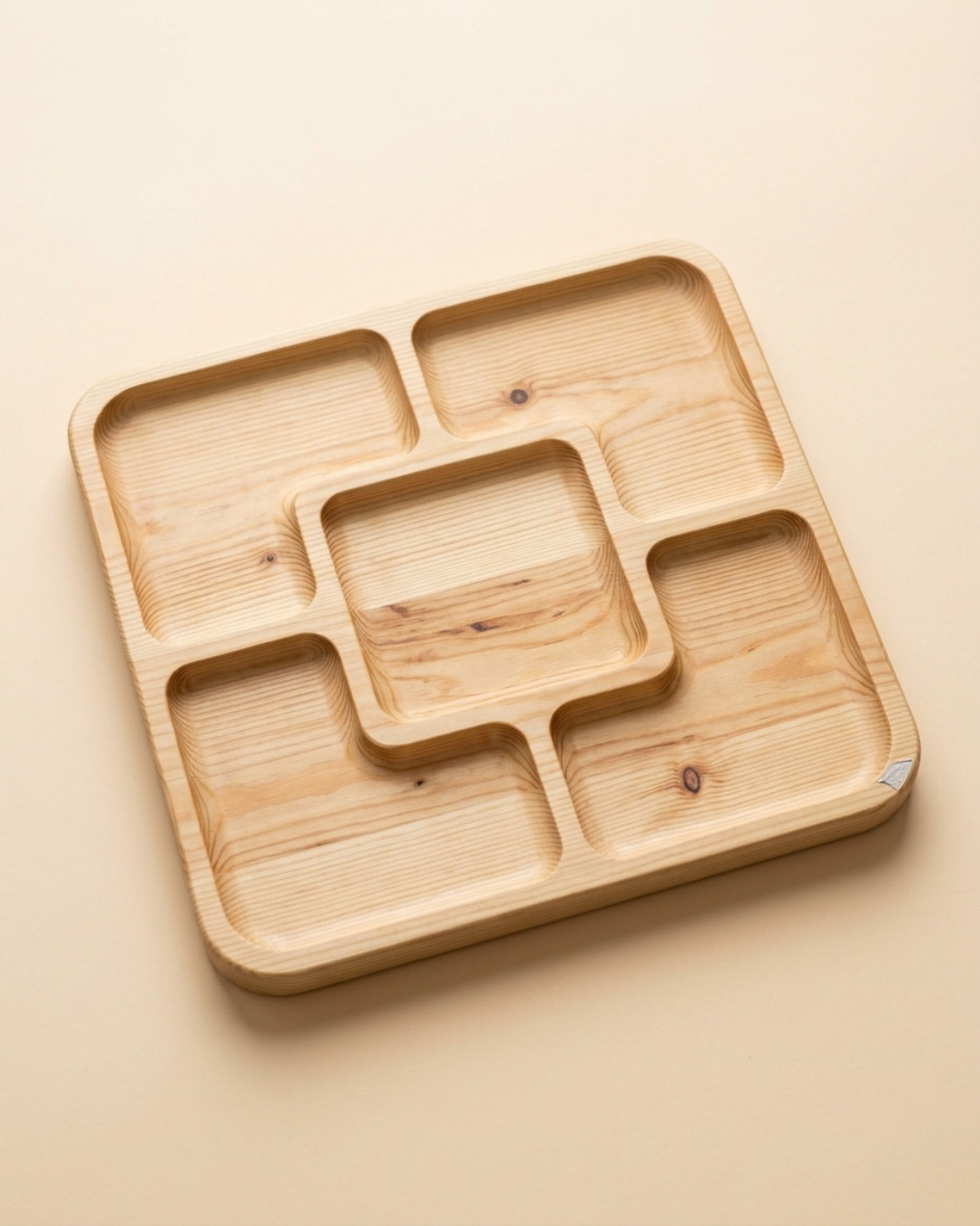Square 5-Grid Tray