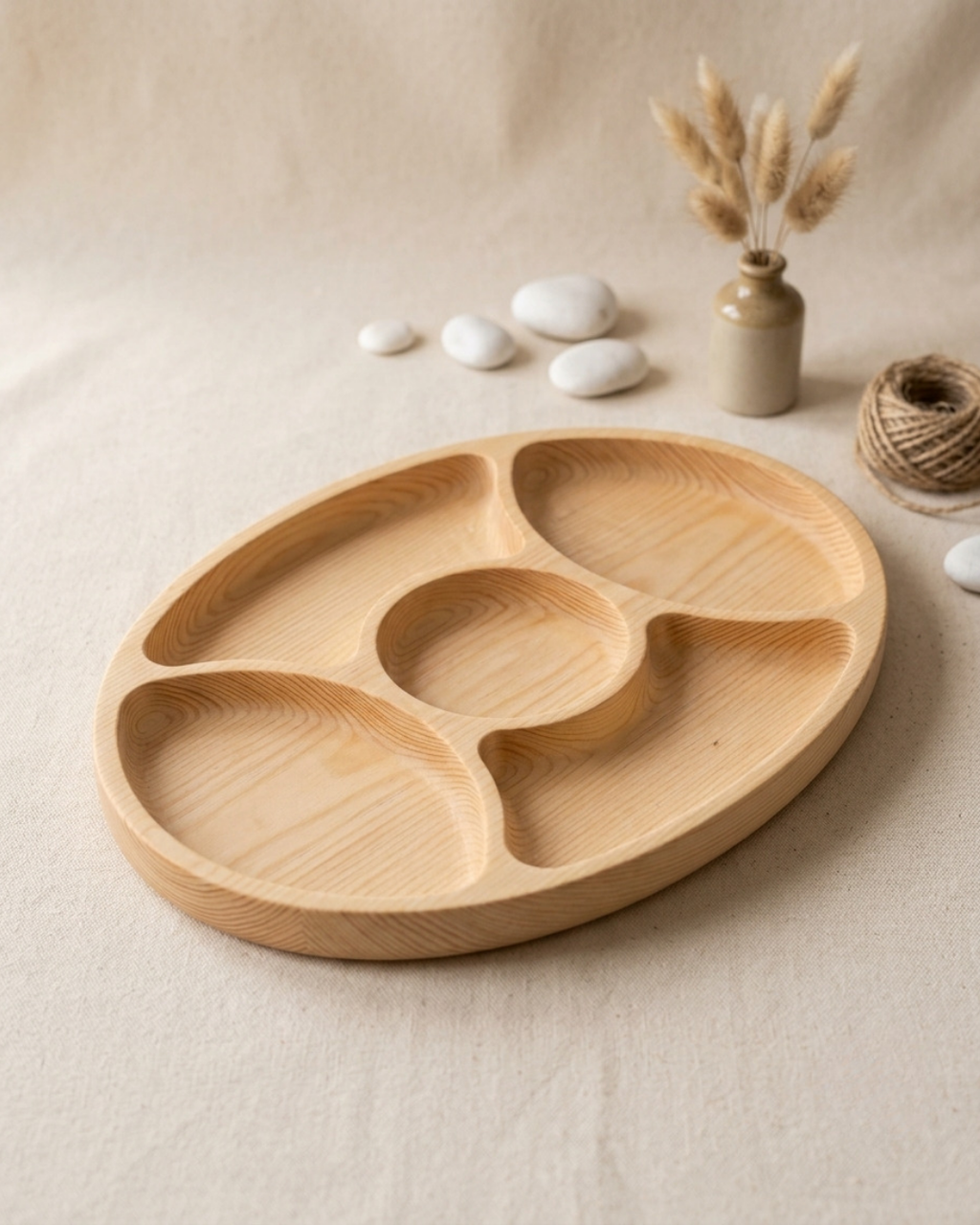 Round 5-Section Platter