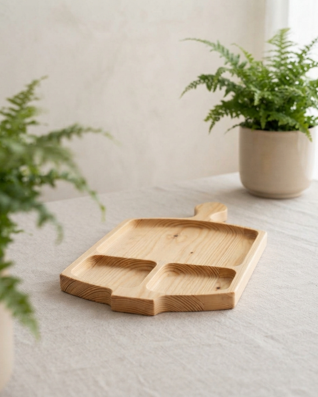 Handle 3-Section Platter