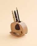 Handcrafted Wooden Rocking Elephant Pen Holder – Elegant and Eco-friendly Desk Organizer